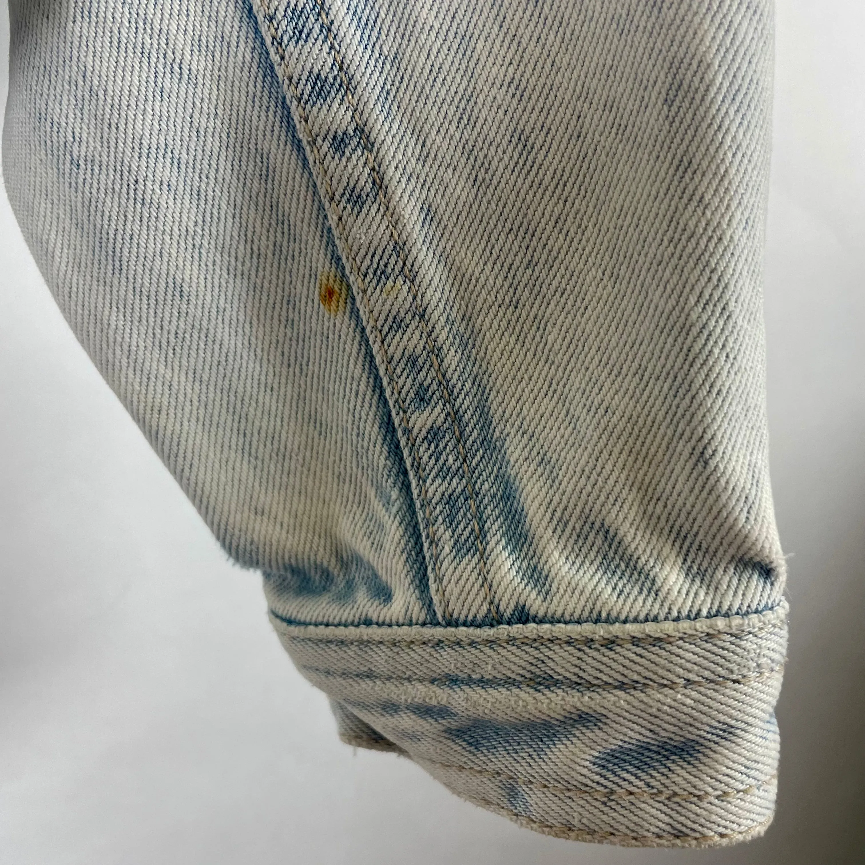 1980s LA Gear acid wash cropped denim jacket