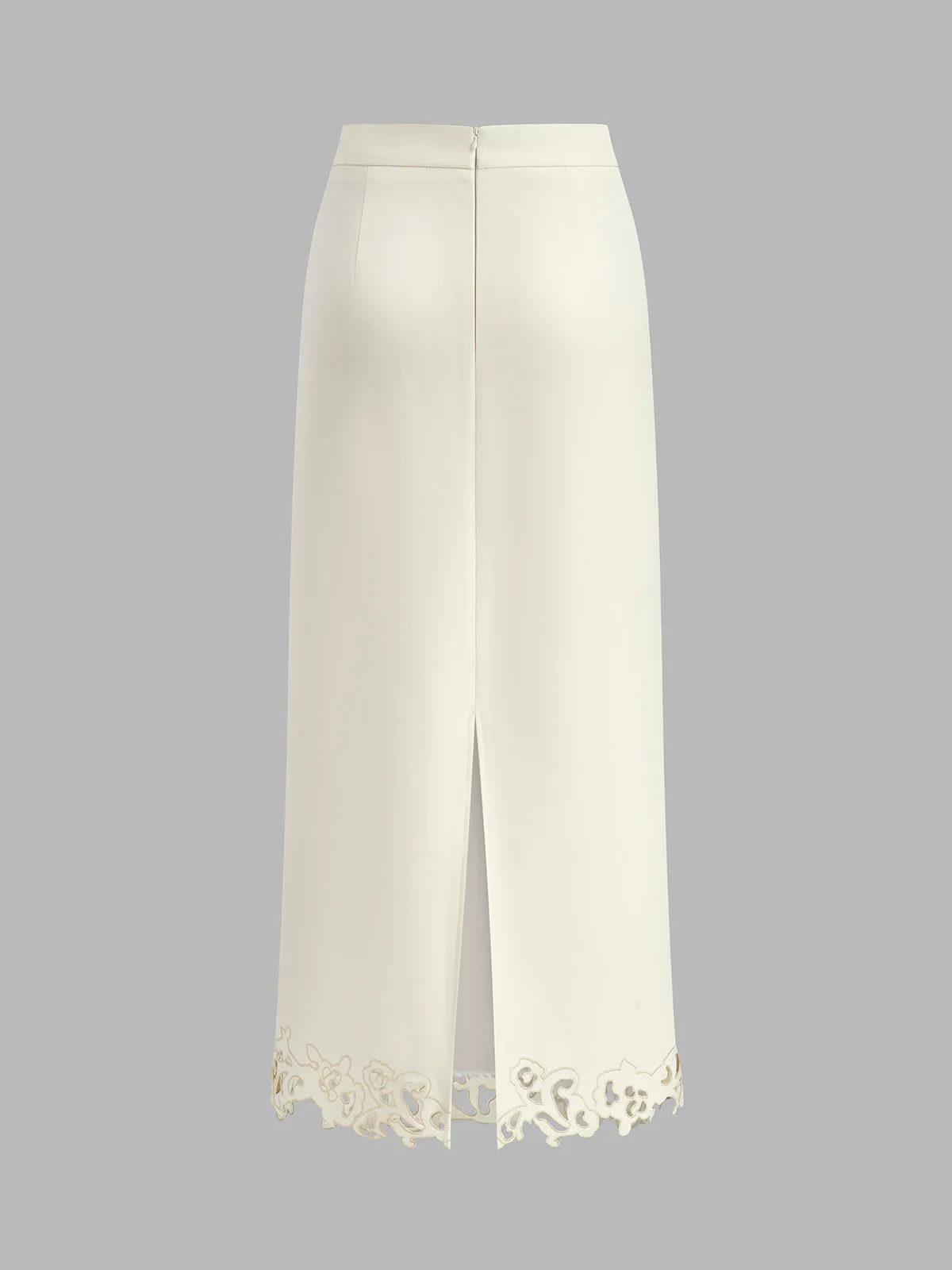 3D Embroidered A-Line Skirt