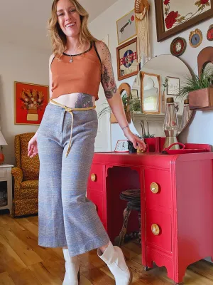 60s/70s Houndstooth Cropped Flares