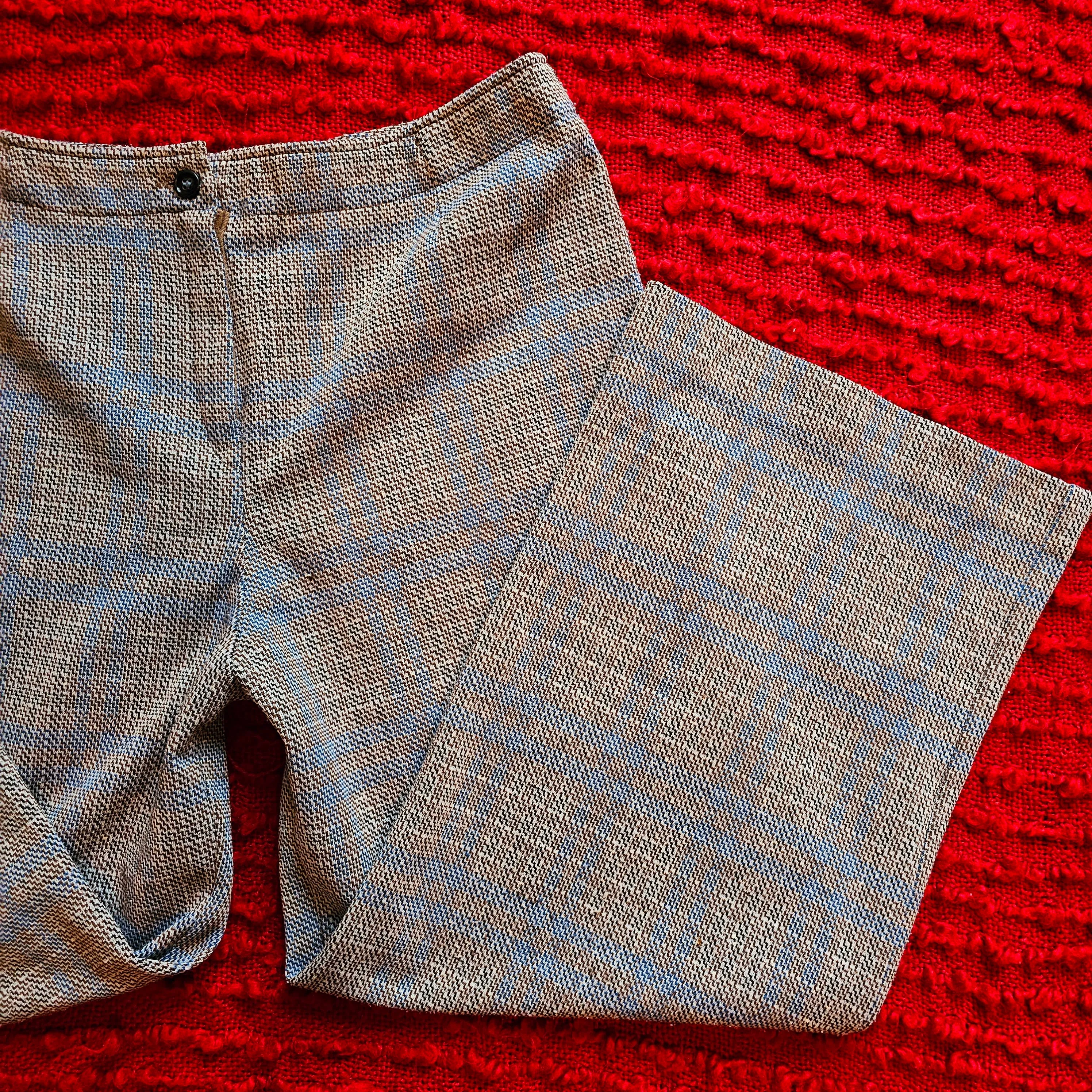 60s/70s Houndstooth Cropped Flares