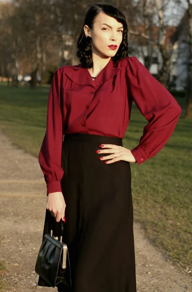 A Line Skirt -Jet black