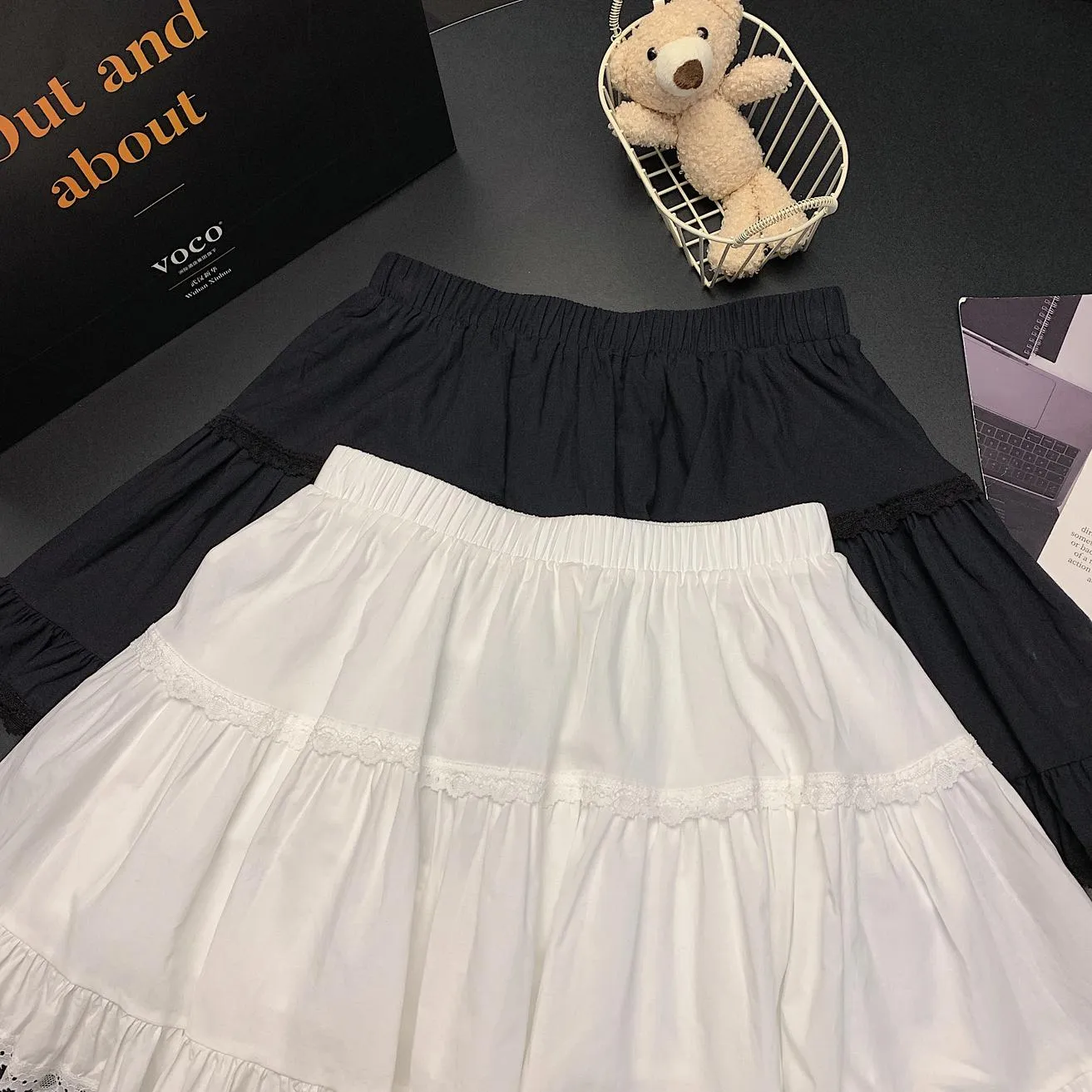A-Line Tiered Mini Skirt for a Slimming Effect