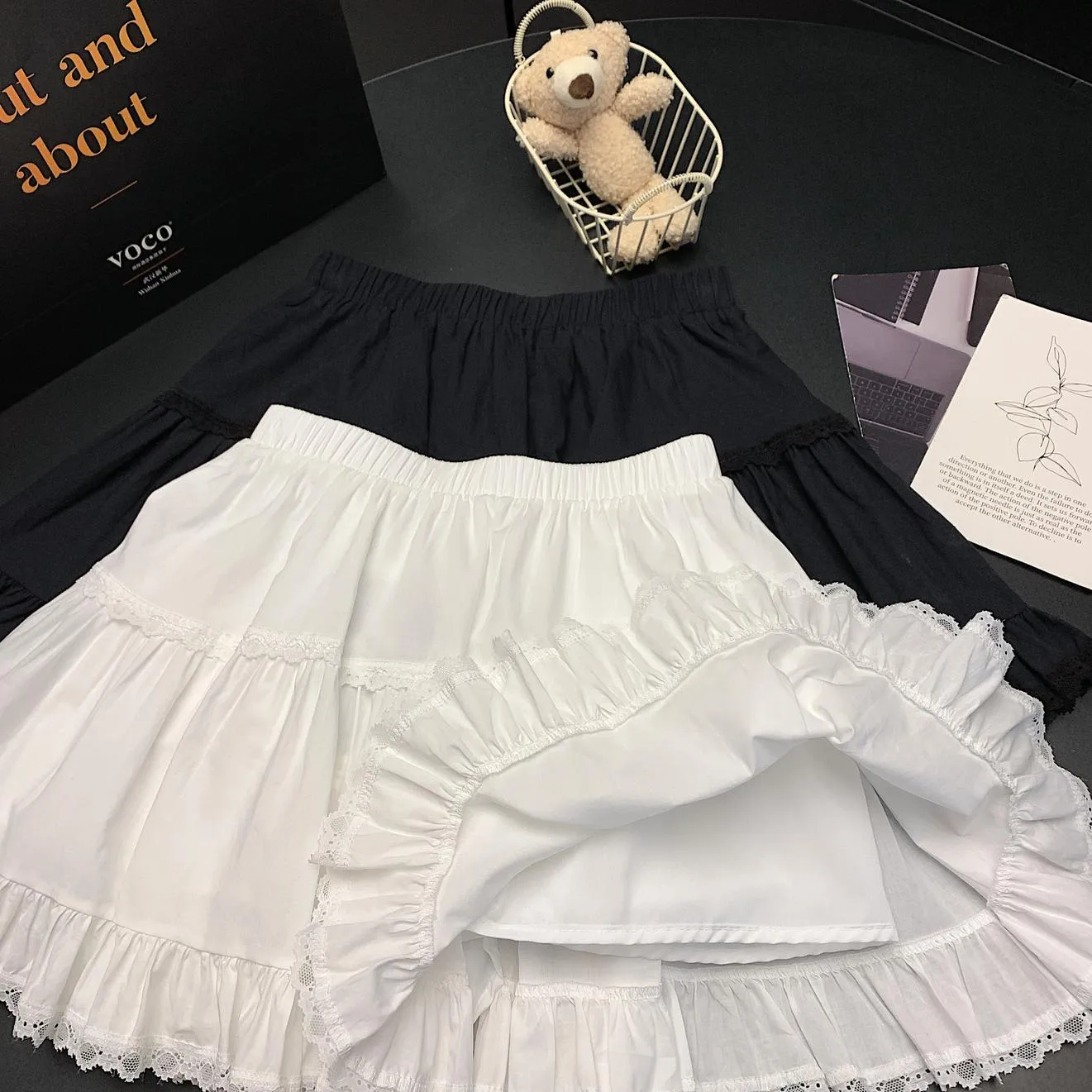 A-Line Tiered Mini Skirt for a Slimming Effect