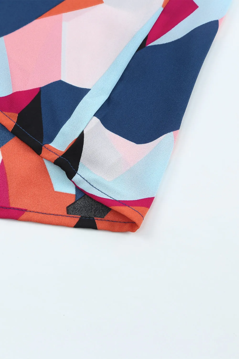 Abstract Pattern Crewneck Blouse