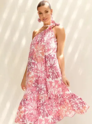 Adorne Lola One Shoulder Floral Dress