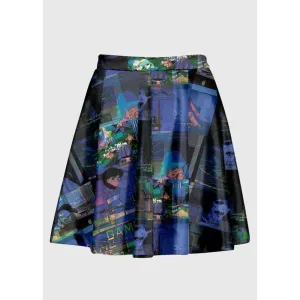 Aesthetic Anime Skirt for Skater Skirt Vibes in Glitchcore Style
