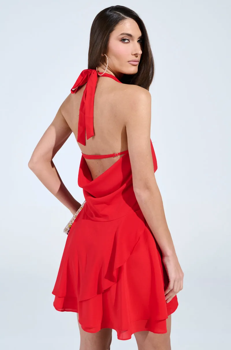 ALL ABOUT ME MINI DRESS IN RED