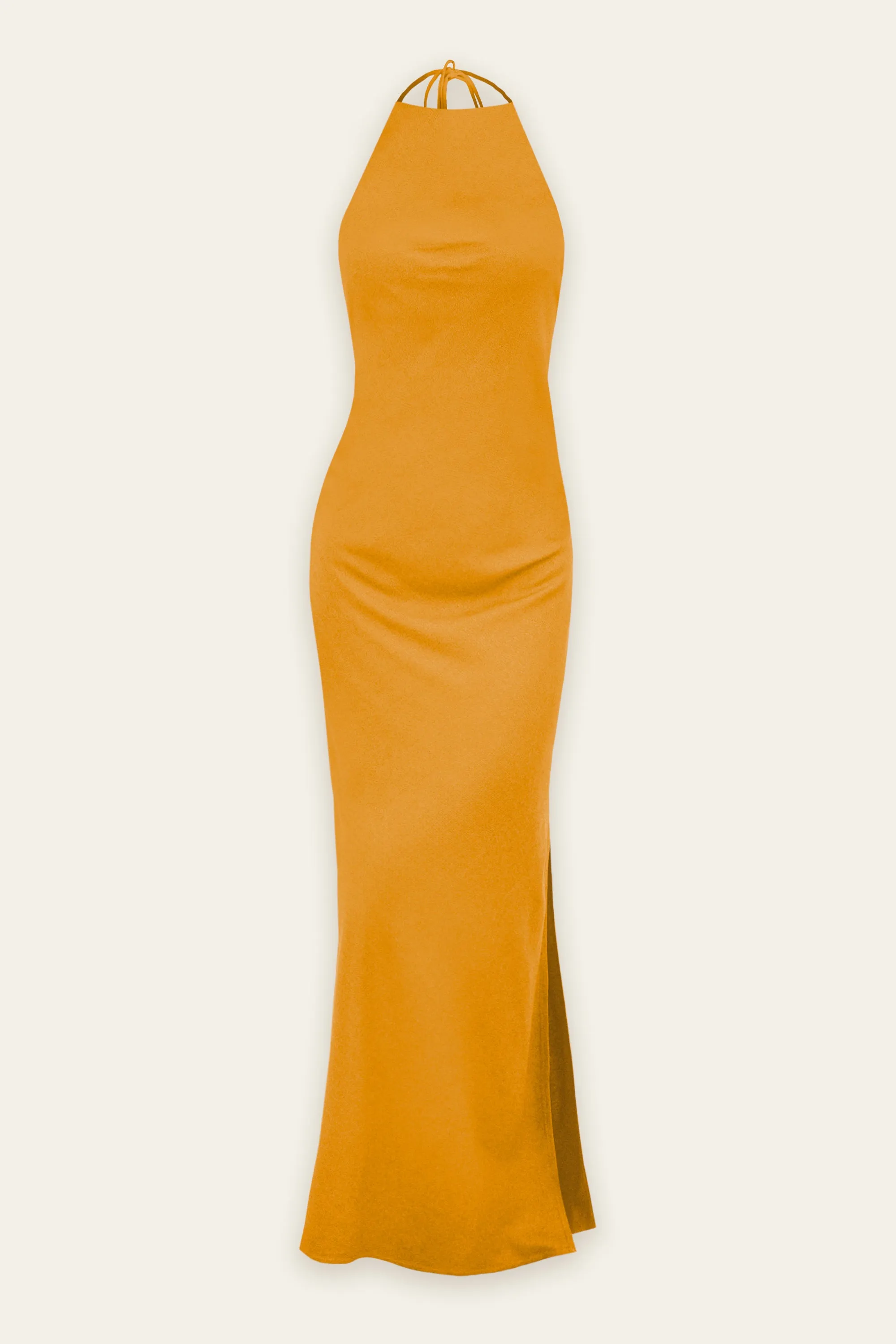 Anessa Halter Neck Open Back Maxi Dress