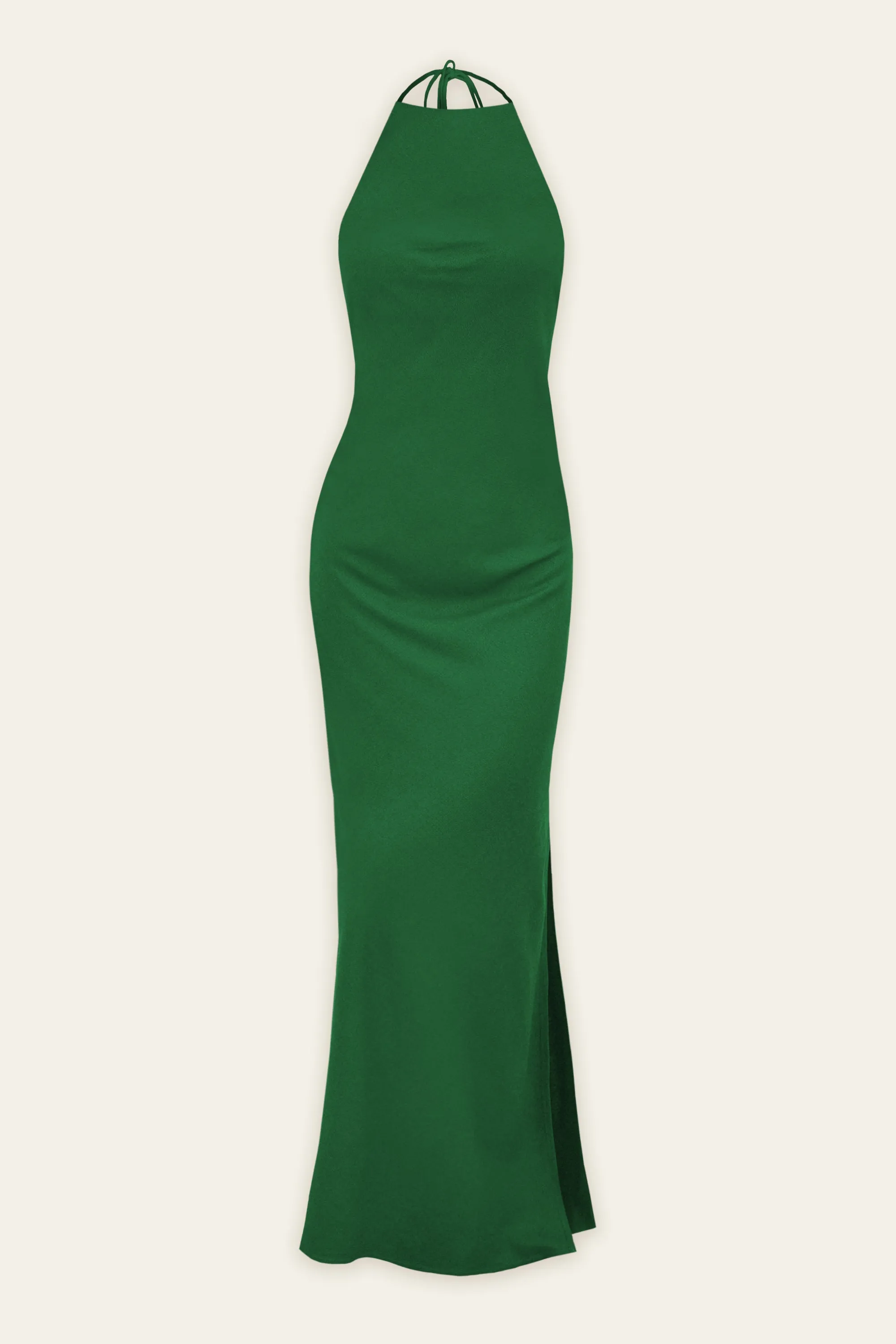 Anessa Halter Neck Open Back Maxi Dress