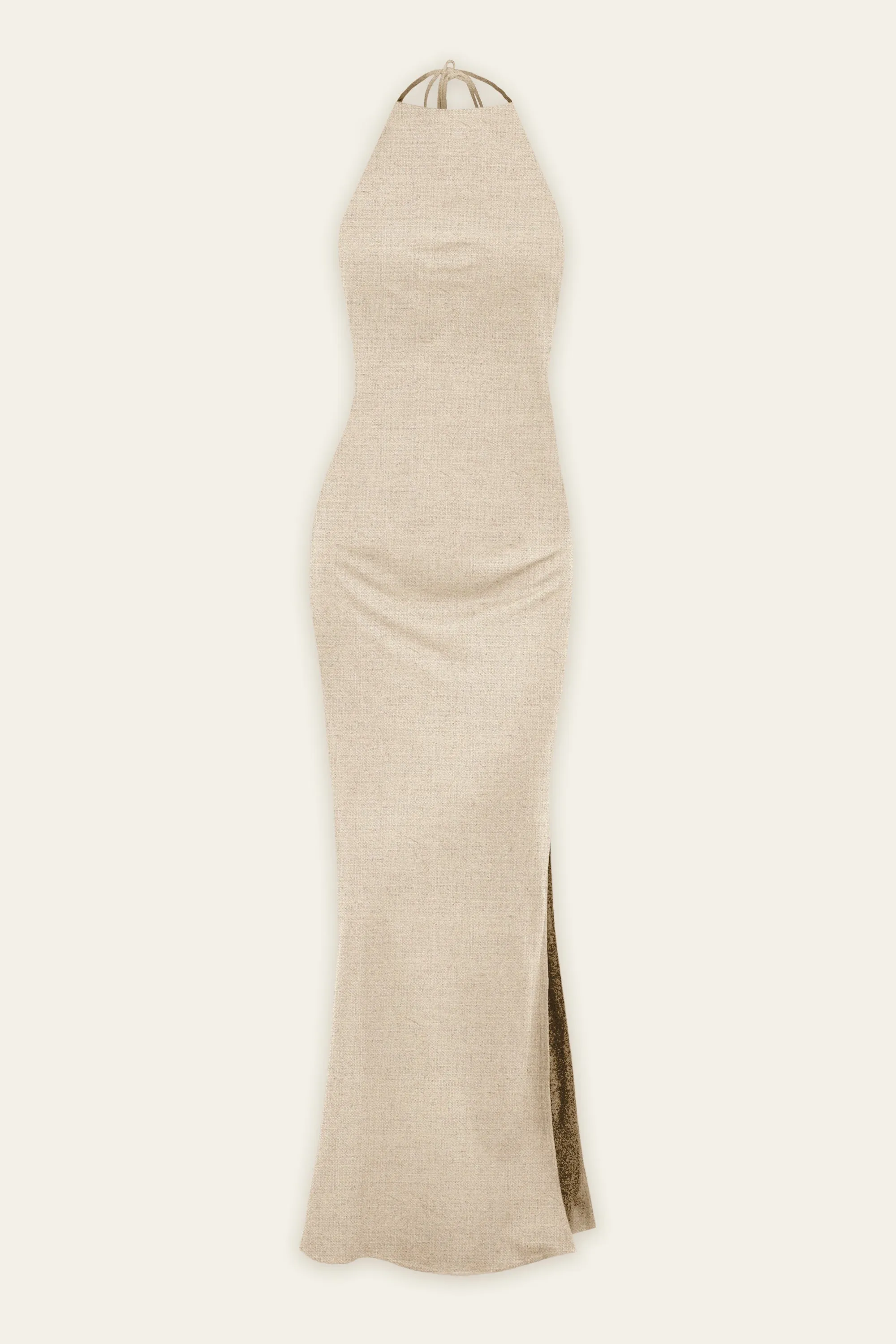 Anessa Halter Neck Open Back Maxi Dress