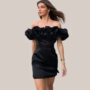 Angeles® | Off-The-Shoulder Cocktail Dress With Ruffle Detail