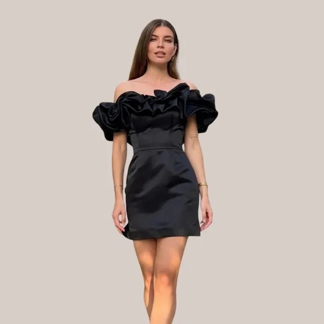 Angeles® | Off-The-Shoulder Cocktail Dress With Ruffle Detail