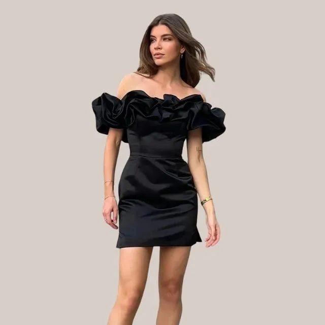 Angeles® | Off-The-Shoulder Cocktail Dress With Ruffle Detail