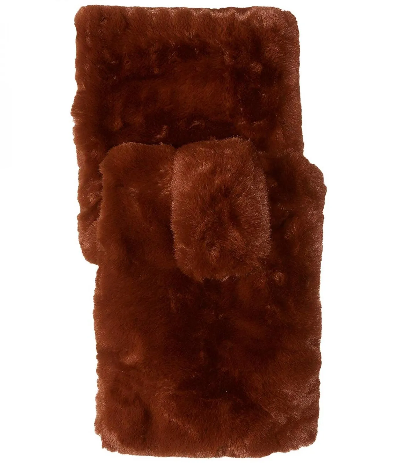 Apparis Womens Luna Faux Fur Fuzzy Stole Cold Weather Winter Pull Through Scarf