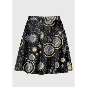 Astrology Zodiac Skirt Inspired by Dark Academia Style