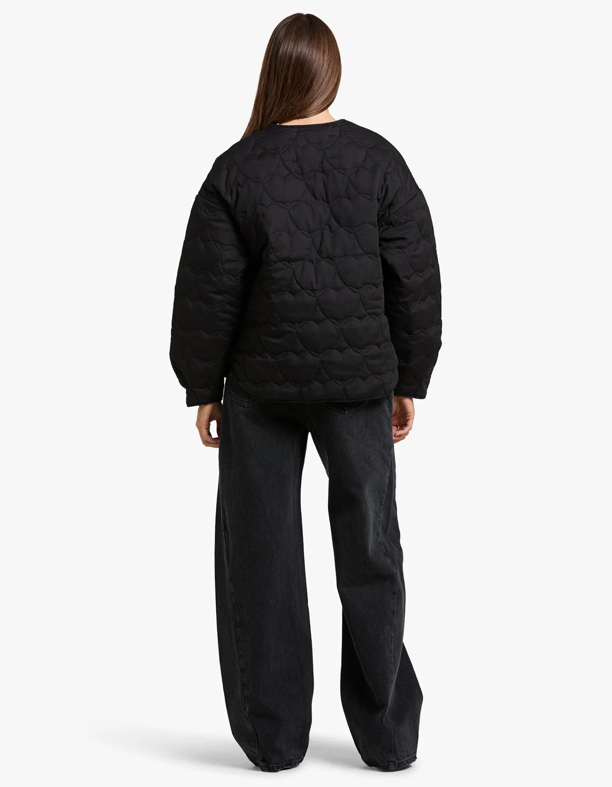 Ava Quilted Jacket - Black