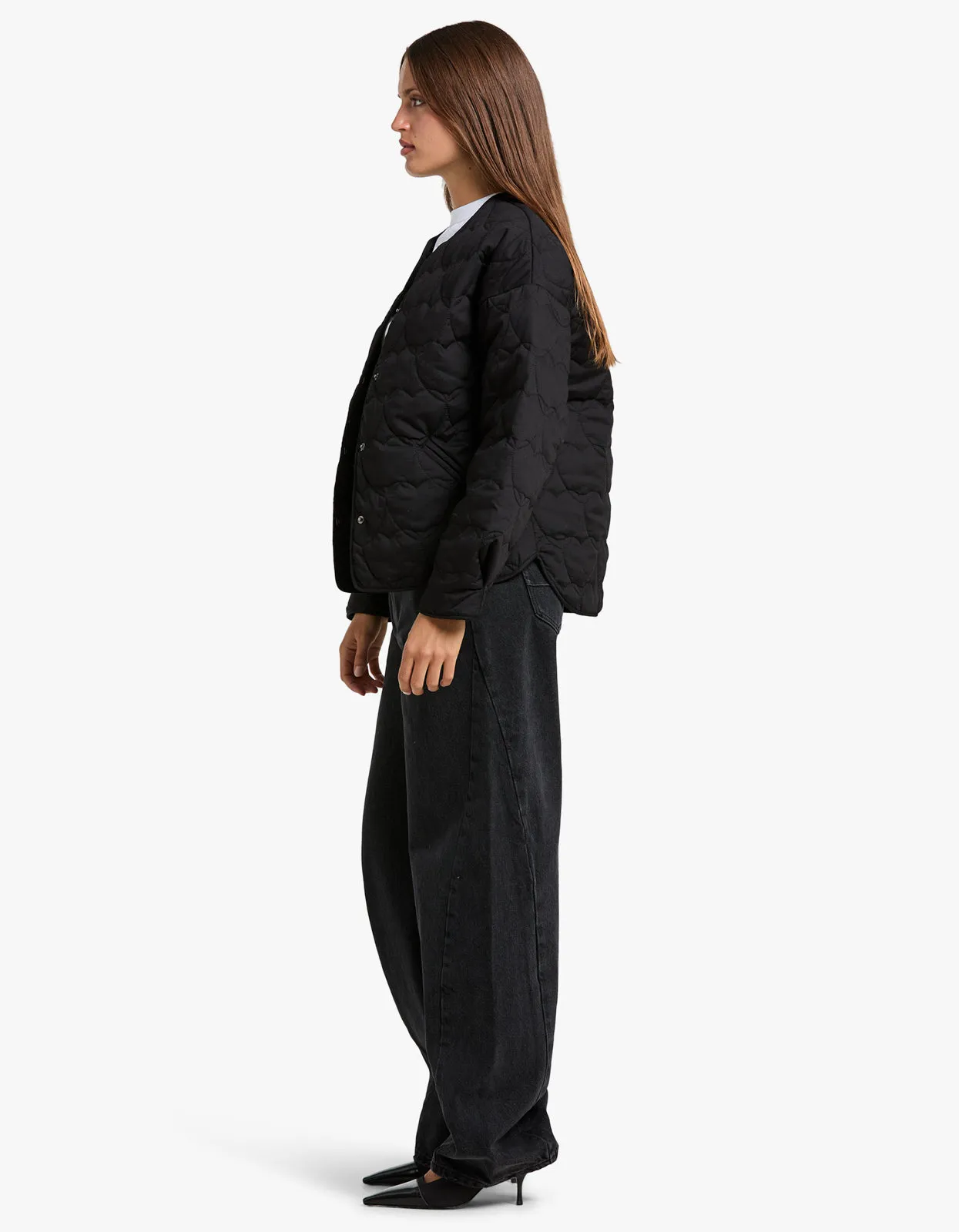 Ava Quilted Jacket - Black