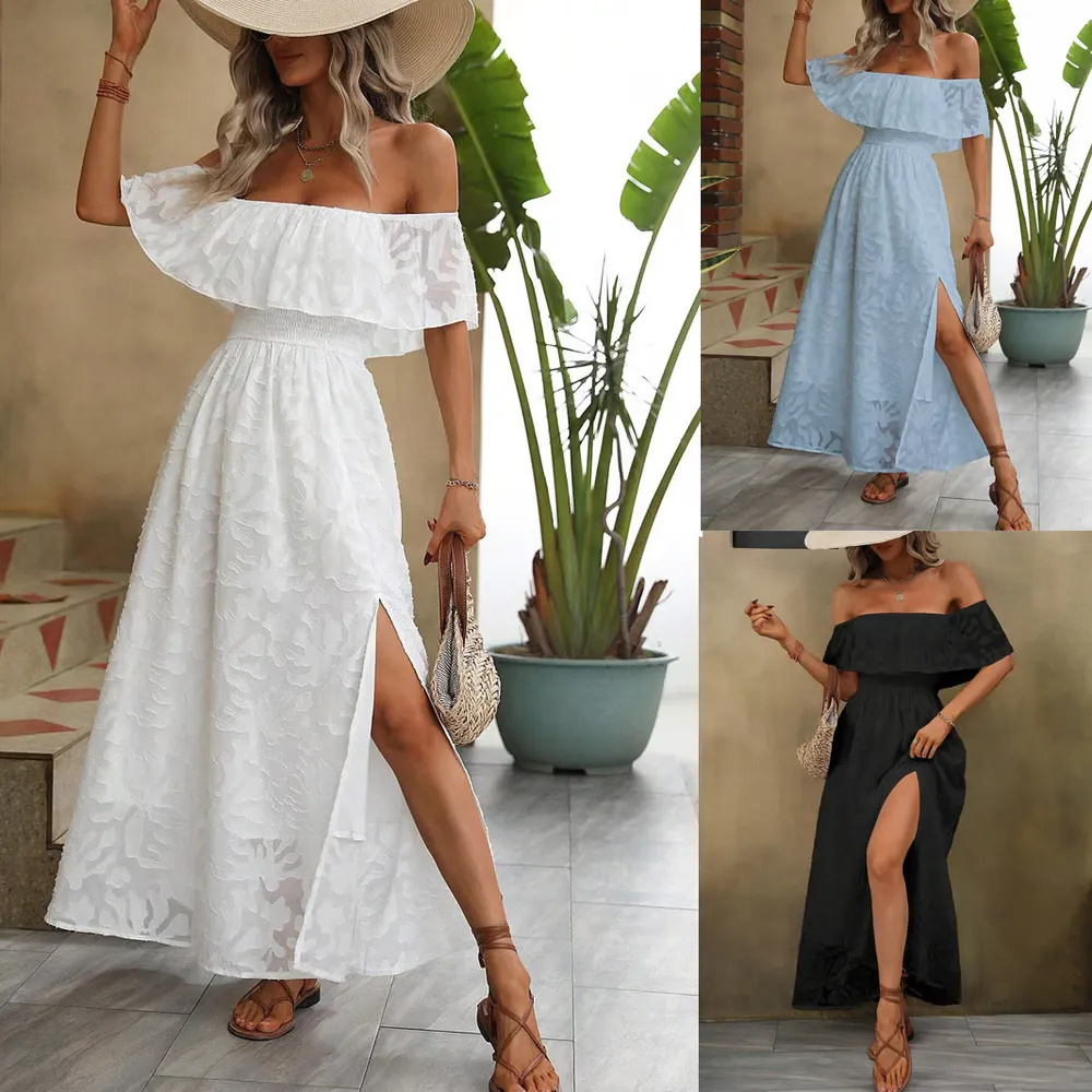 Aya - Ruffle Off-the-shoulder Maxi Dress