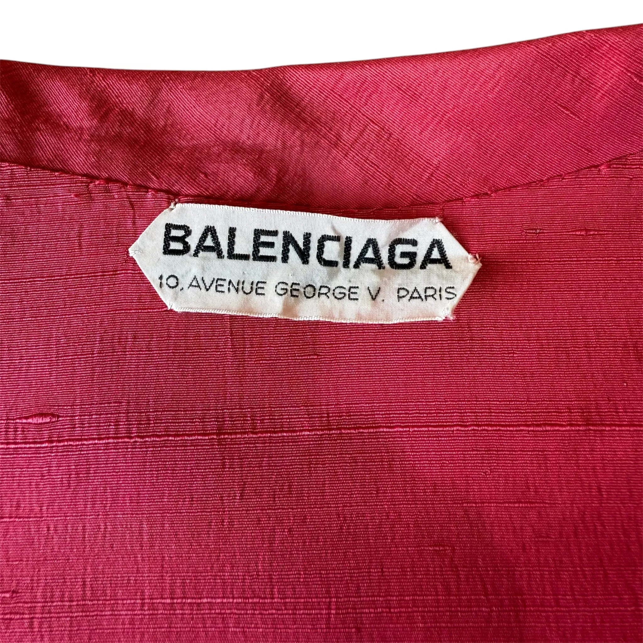 Balenciaga Haute Couture Early 1960's Red Swing Bolero Jacket