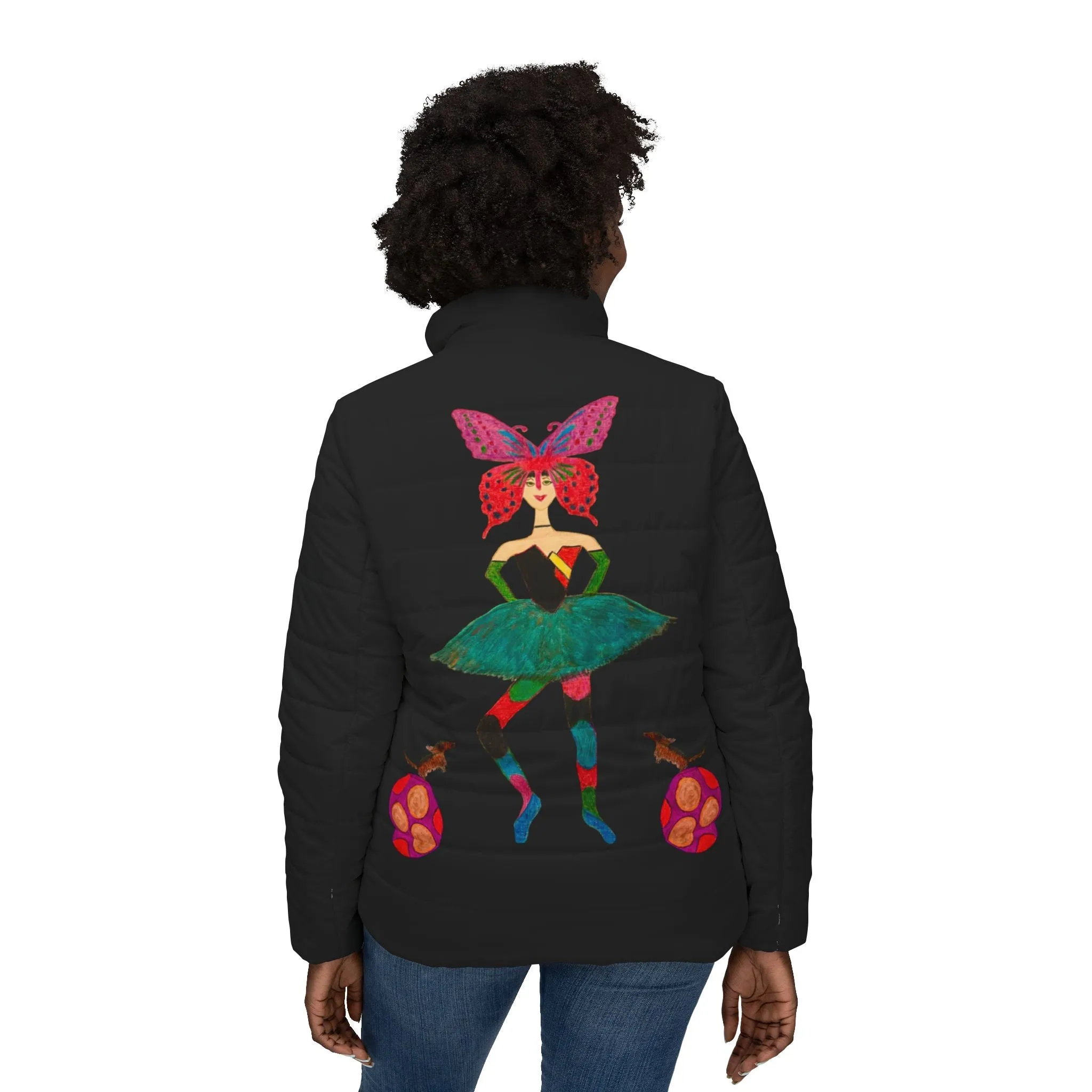 Ballerina Babe (Lia and her Circus Dogs)  Women’s Puffer Jacket