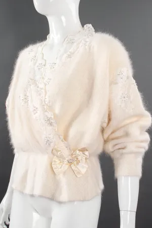 Beaded Lace Angora Sweater