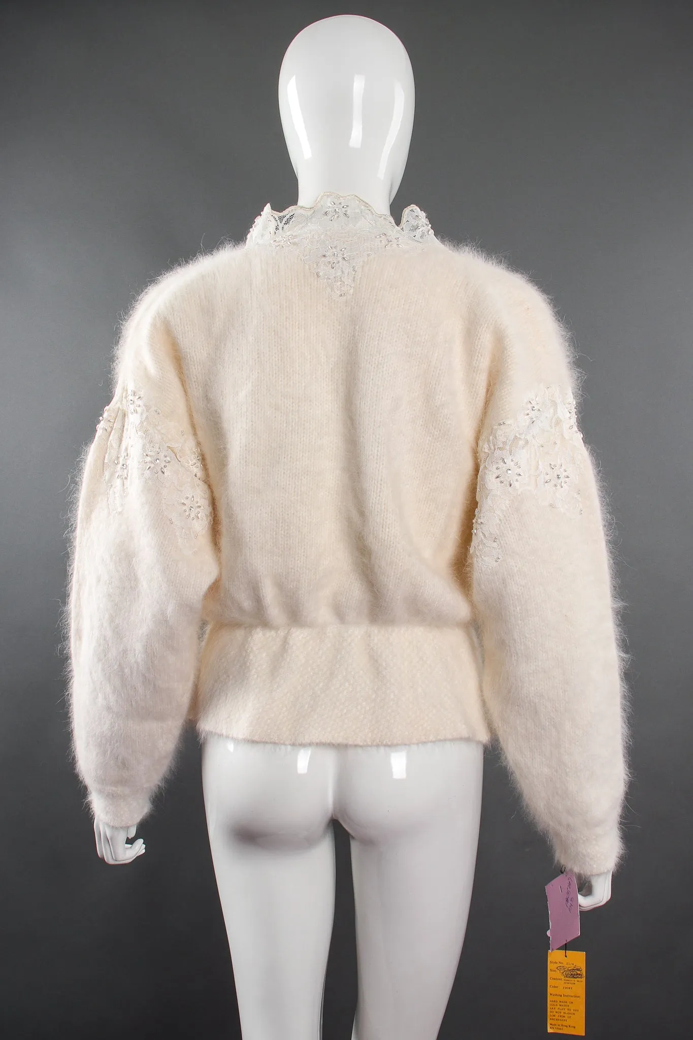 Beaded Lace Angora Sweater