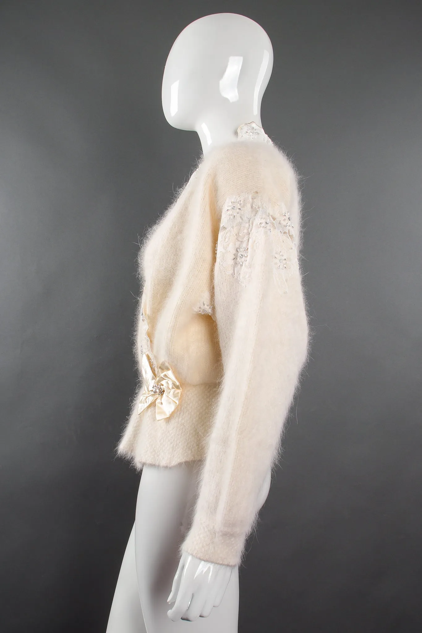 Beaded Lace Angora Sweater
