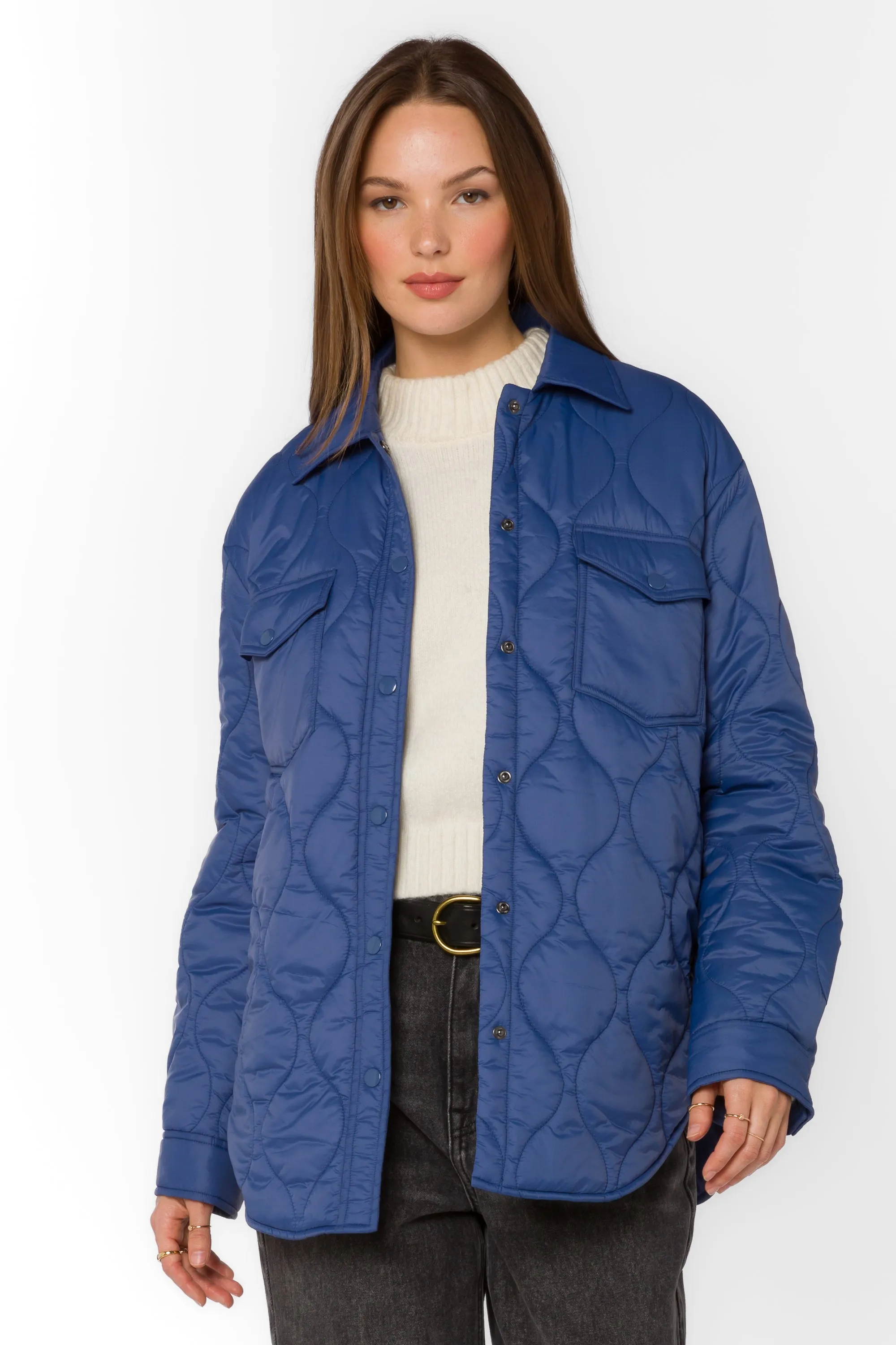 Bella Deep Cobalt Puffer Jacket