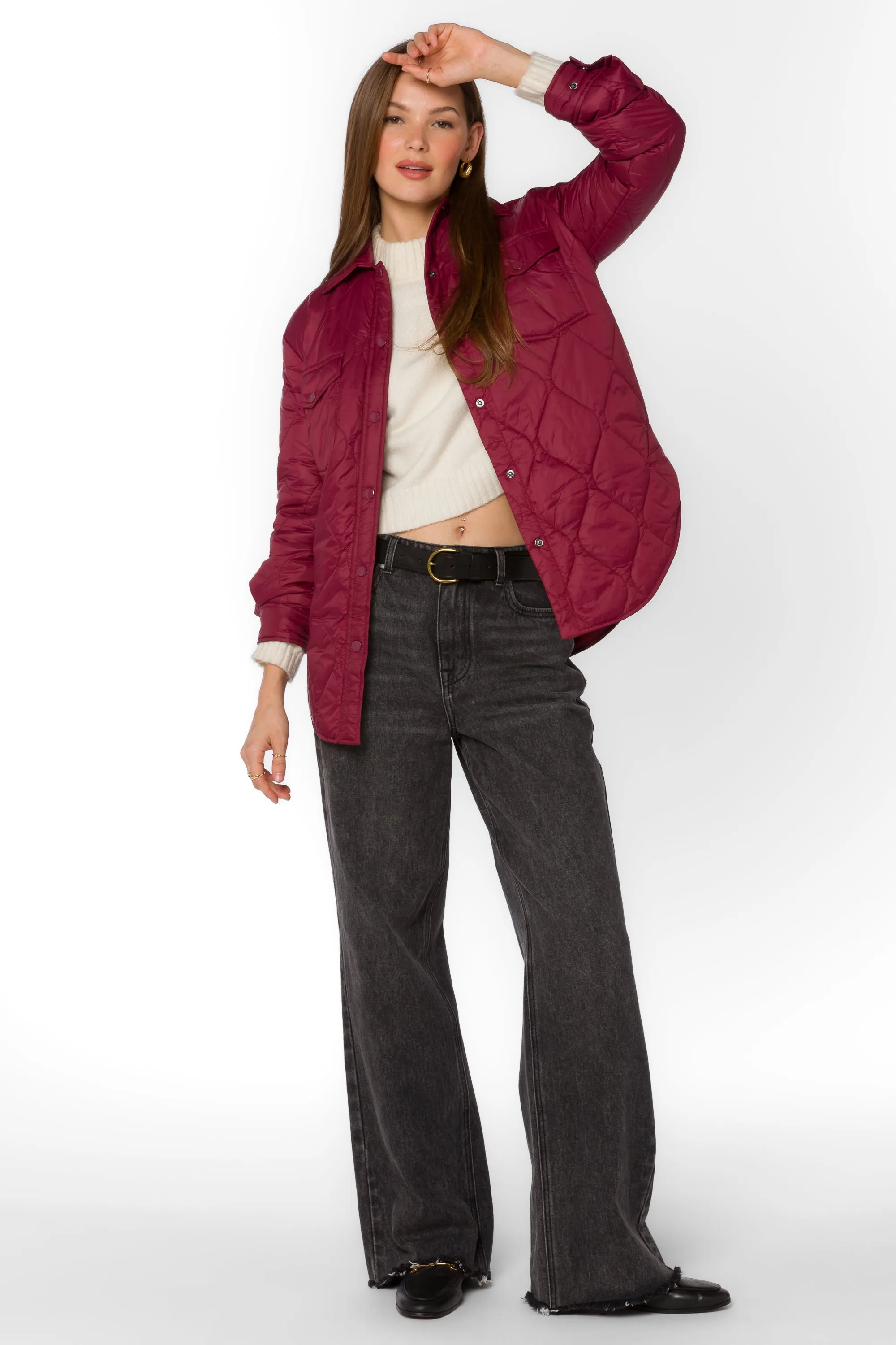Bella Wine Puffer Jacket