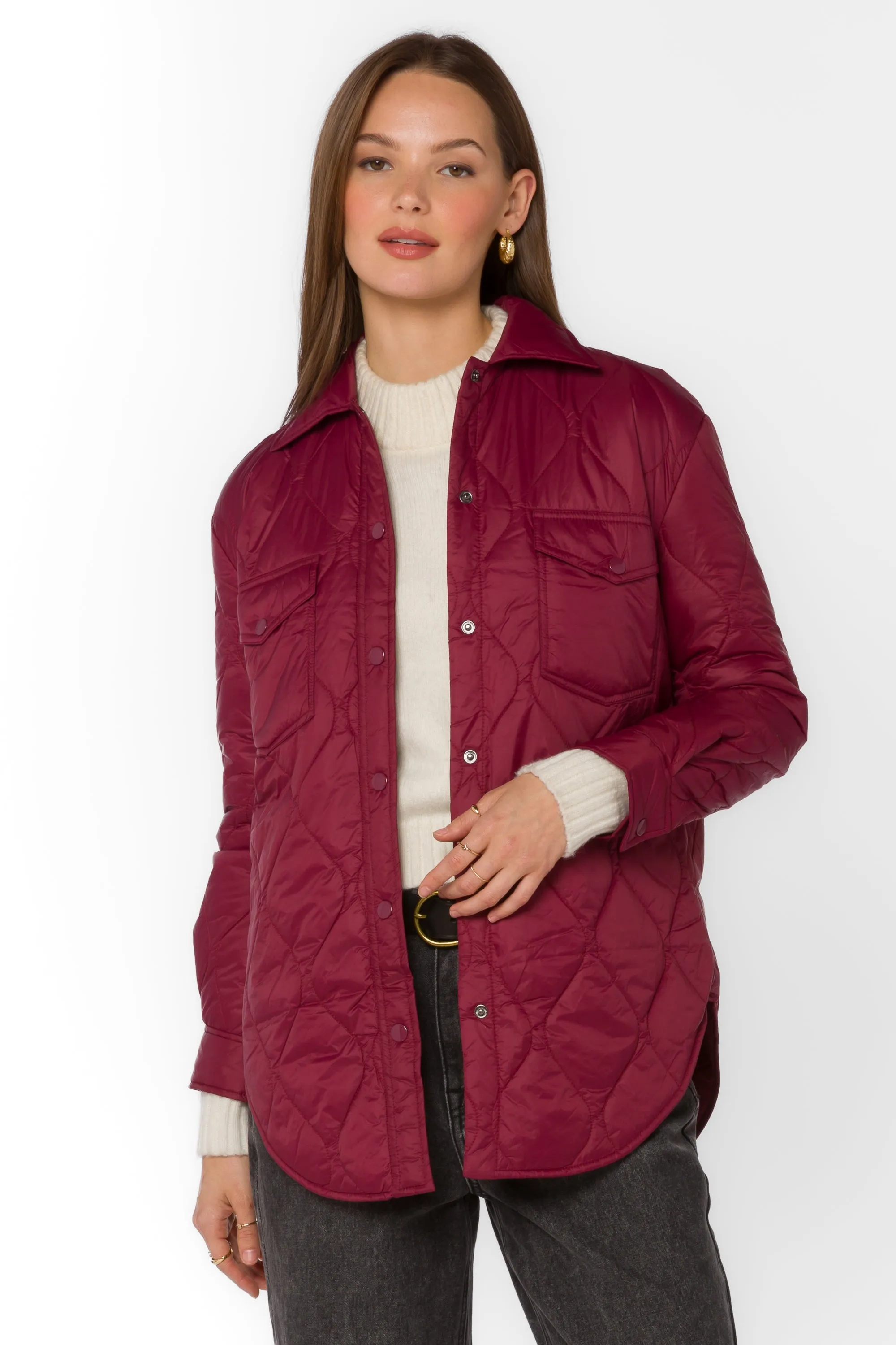 Bella Wine Puffer Jacket