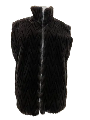 Bellessa Brown Fuzzy Vest