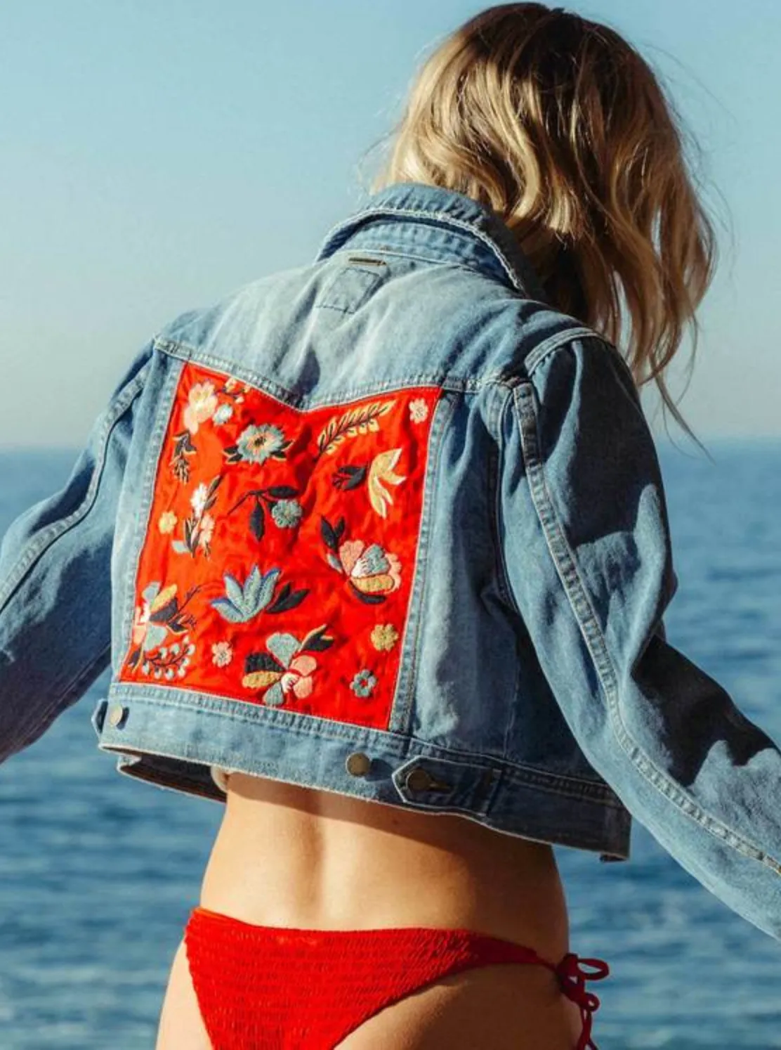 Billabong Women's Nothing Two Loose Cropped Denim Jacket I Sail Away