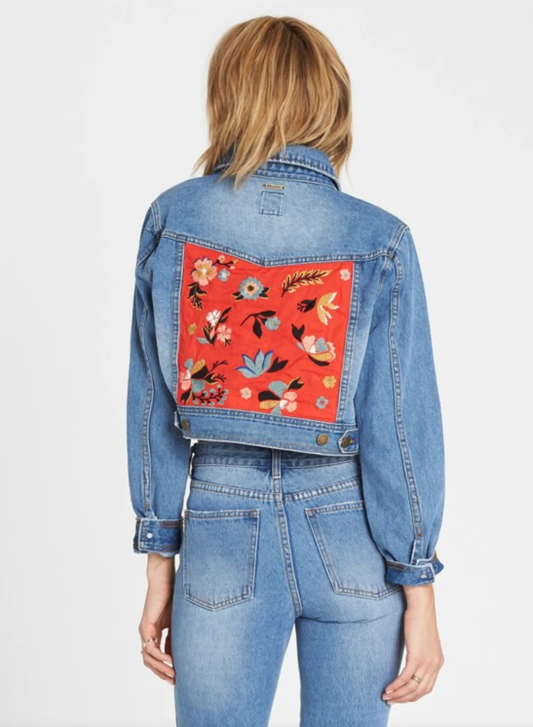 Billabong Women's Nothing Two Loose Cropped Denim Jacket I Sail Away