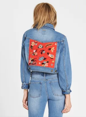 Billabong Women's Nothing Two Loose Cropped Denim Jacket I Sail Away
