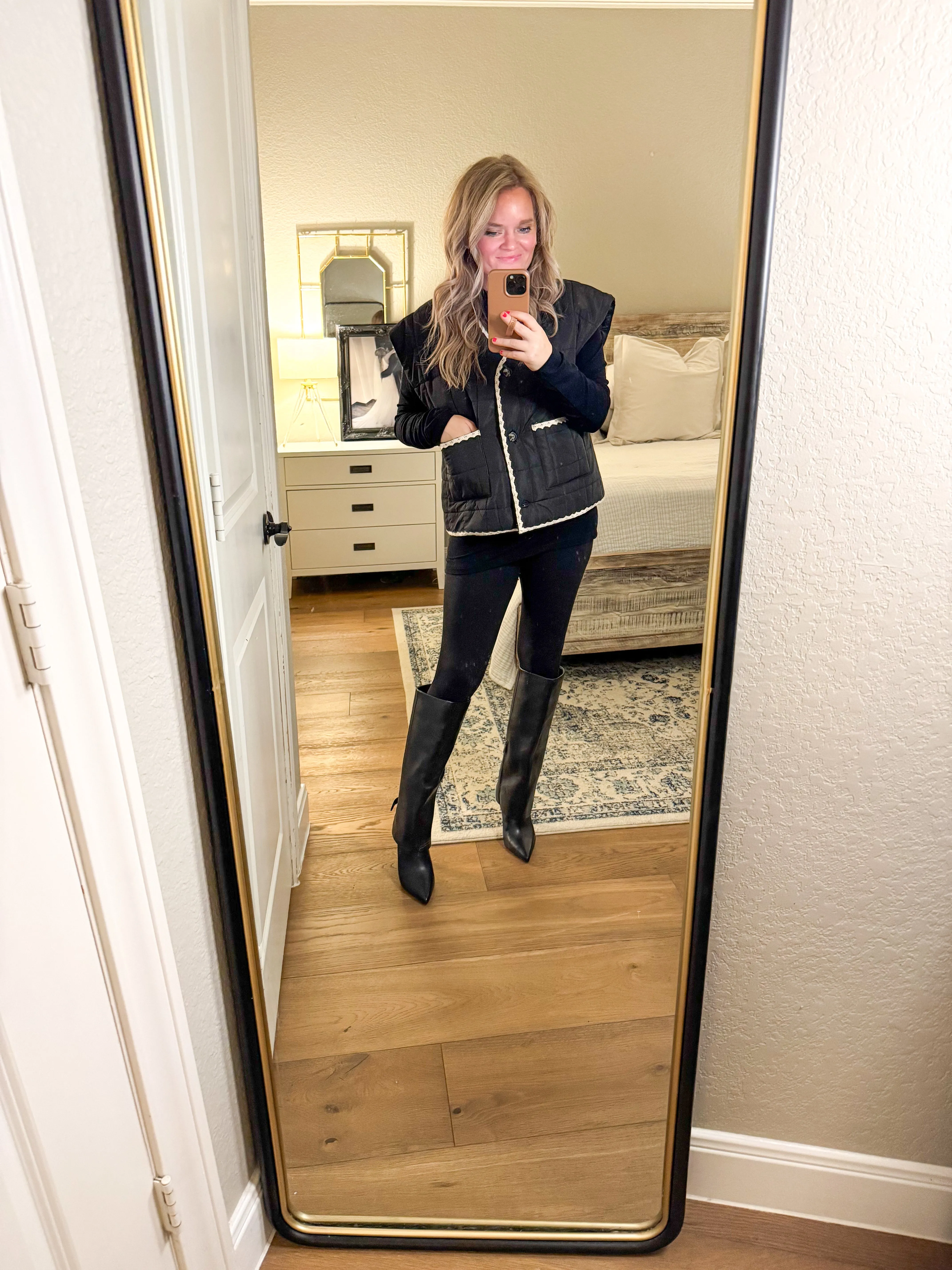 Black Stitched Vest