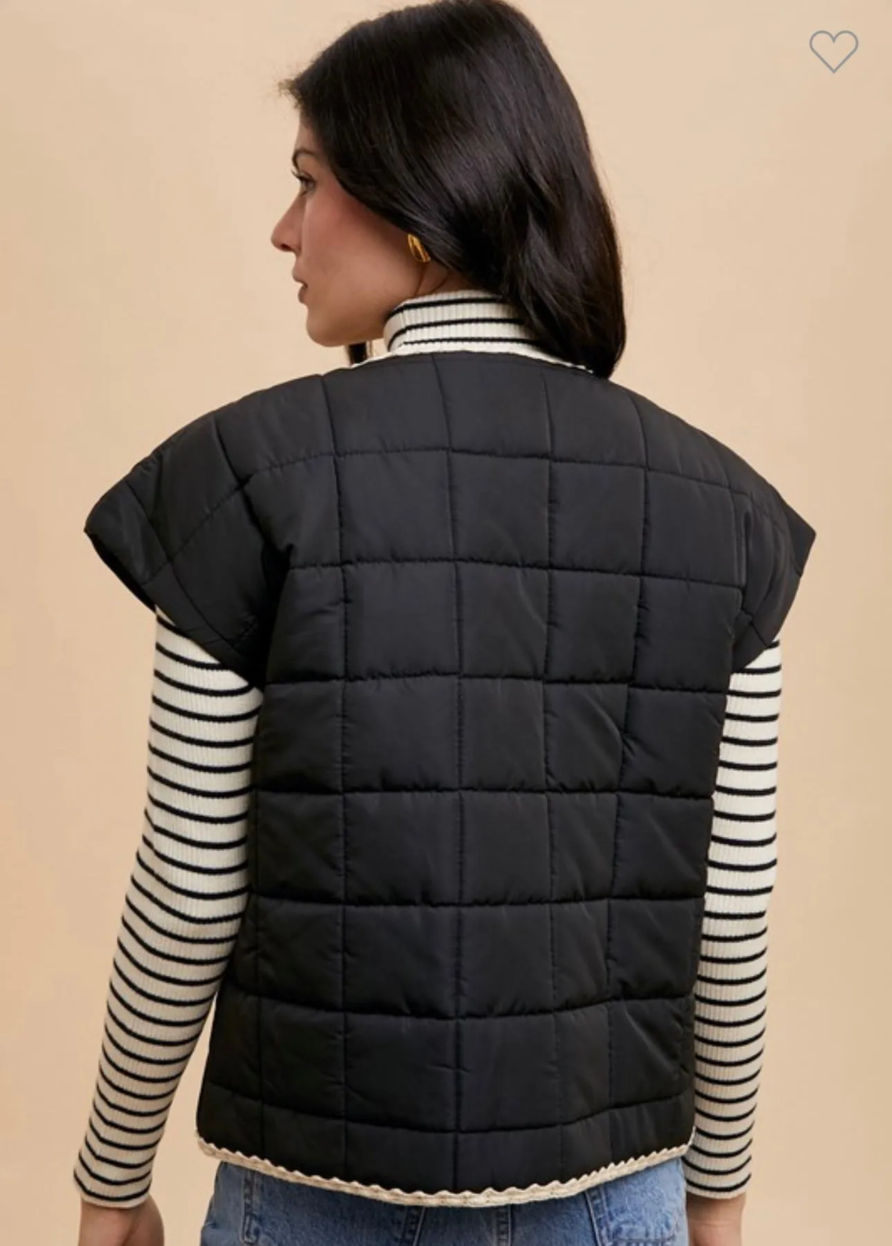 Black Stitched Vest