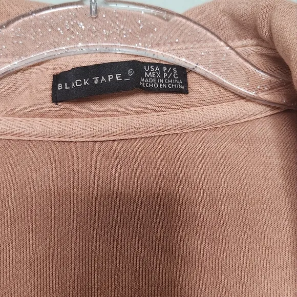 Black Tape Fuzzy Elbow Patch Jacket S/P