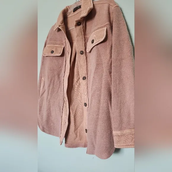 Black Tape Fuzzy Elbow Patch Jacket S/P