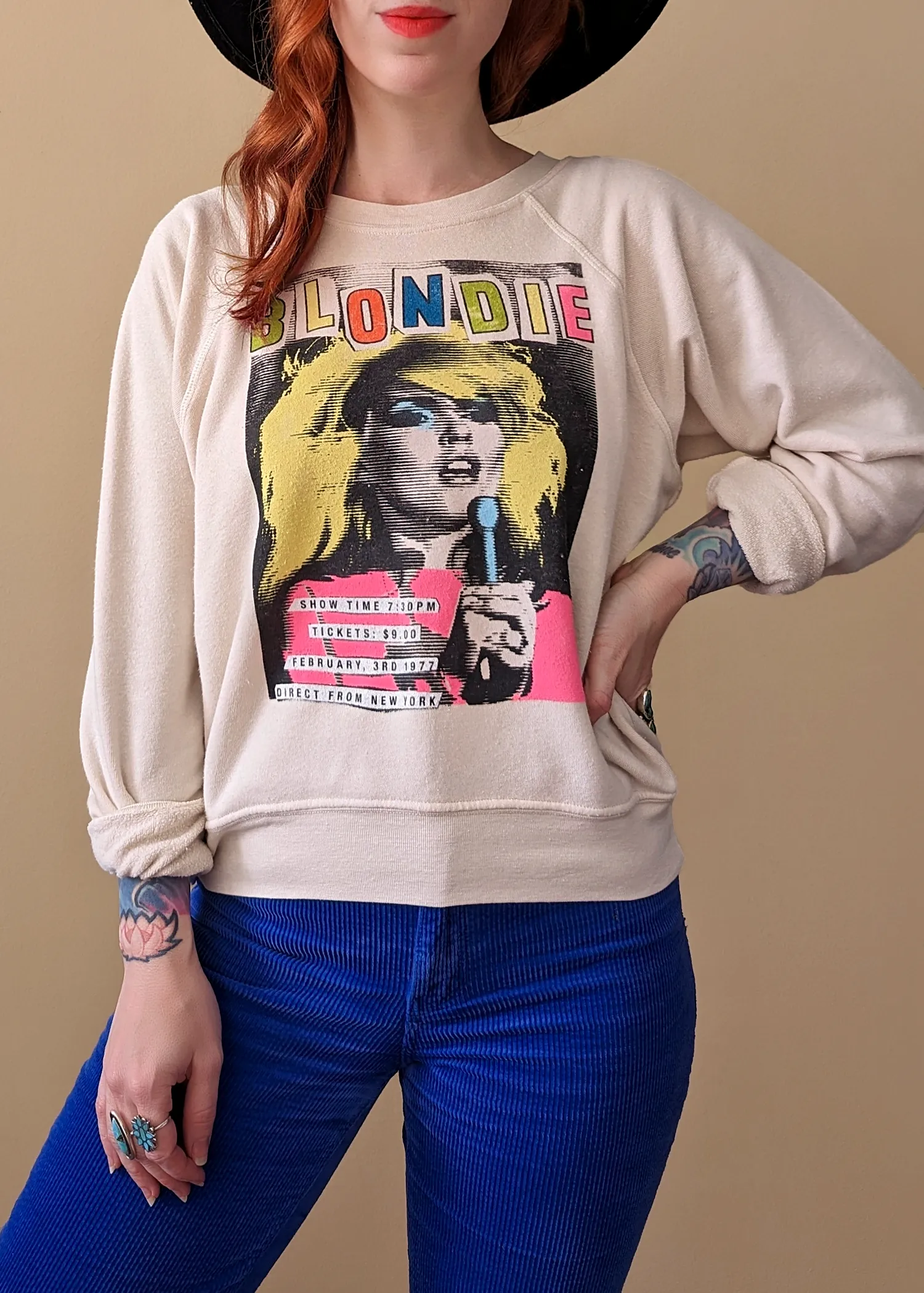 Blondie Showtime Raglan Crew Sweatshirt