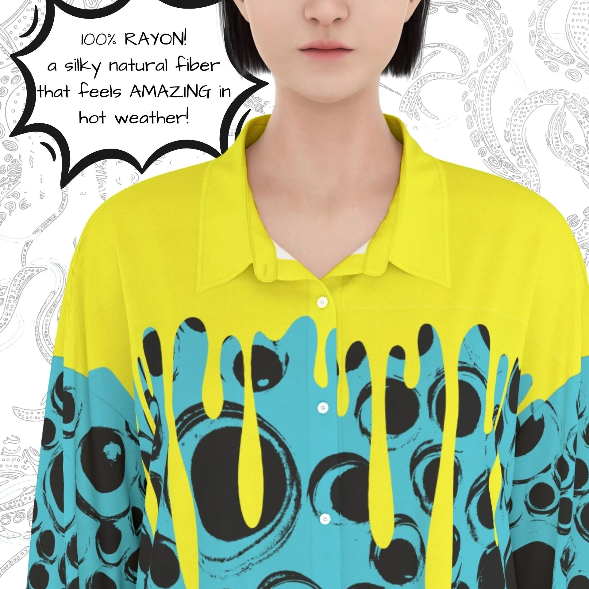 Blue Googly Eye Drip Dress