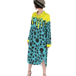 Blue Googly Eye Drip Dress