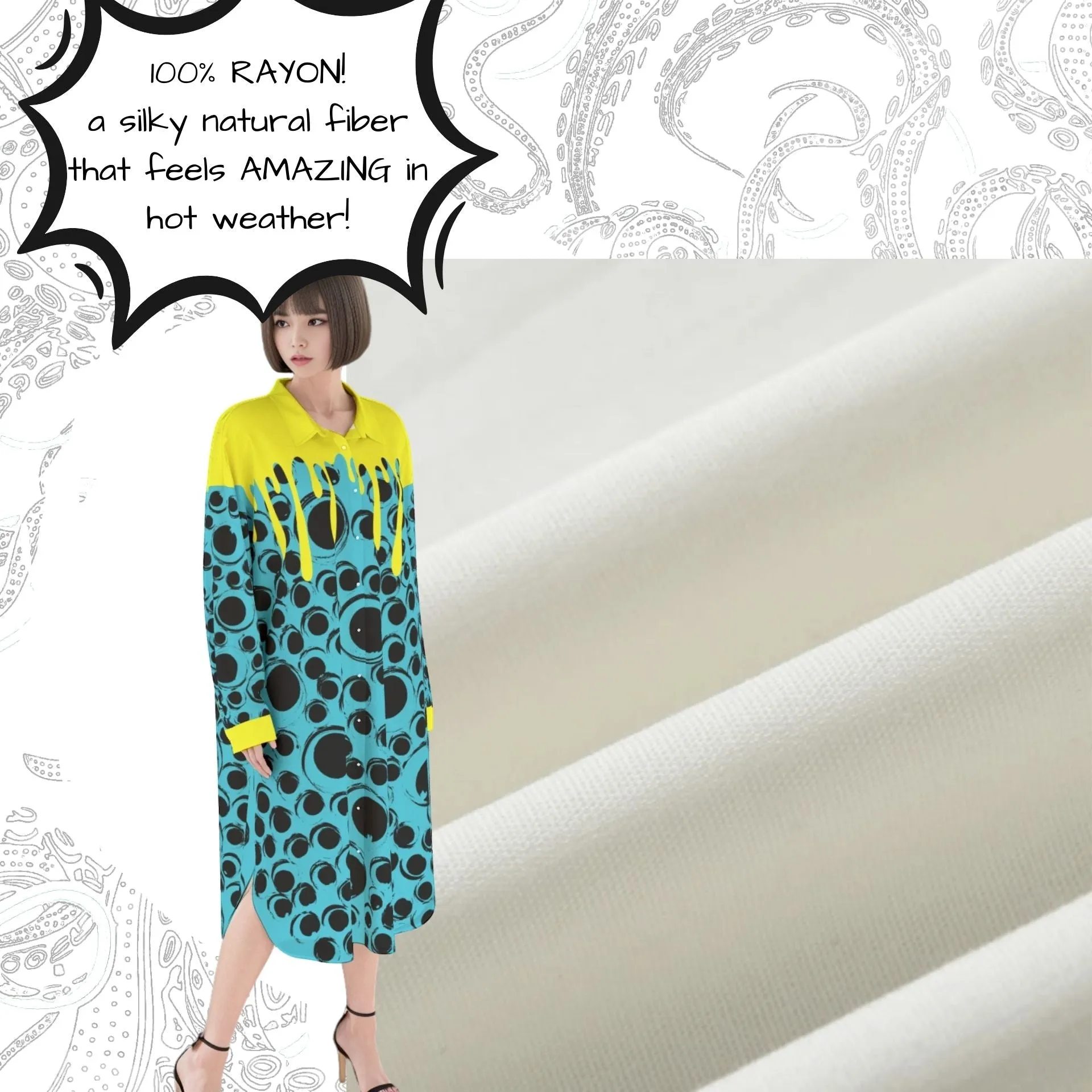 Blue Googly Eye Drip Dress