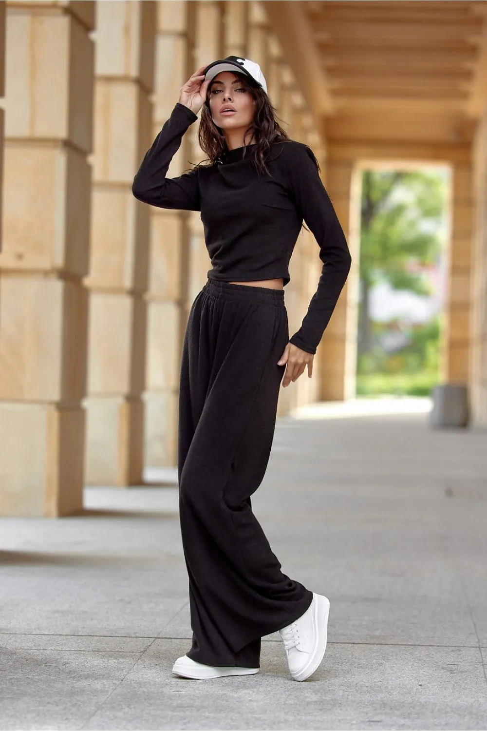 Boat-Neck Knit Blouse Elegance