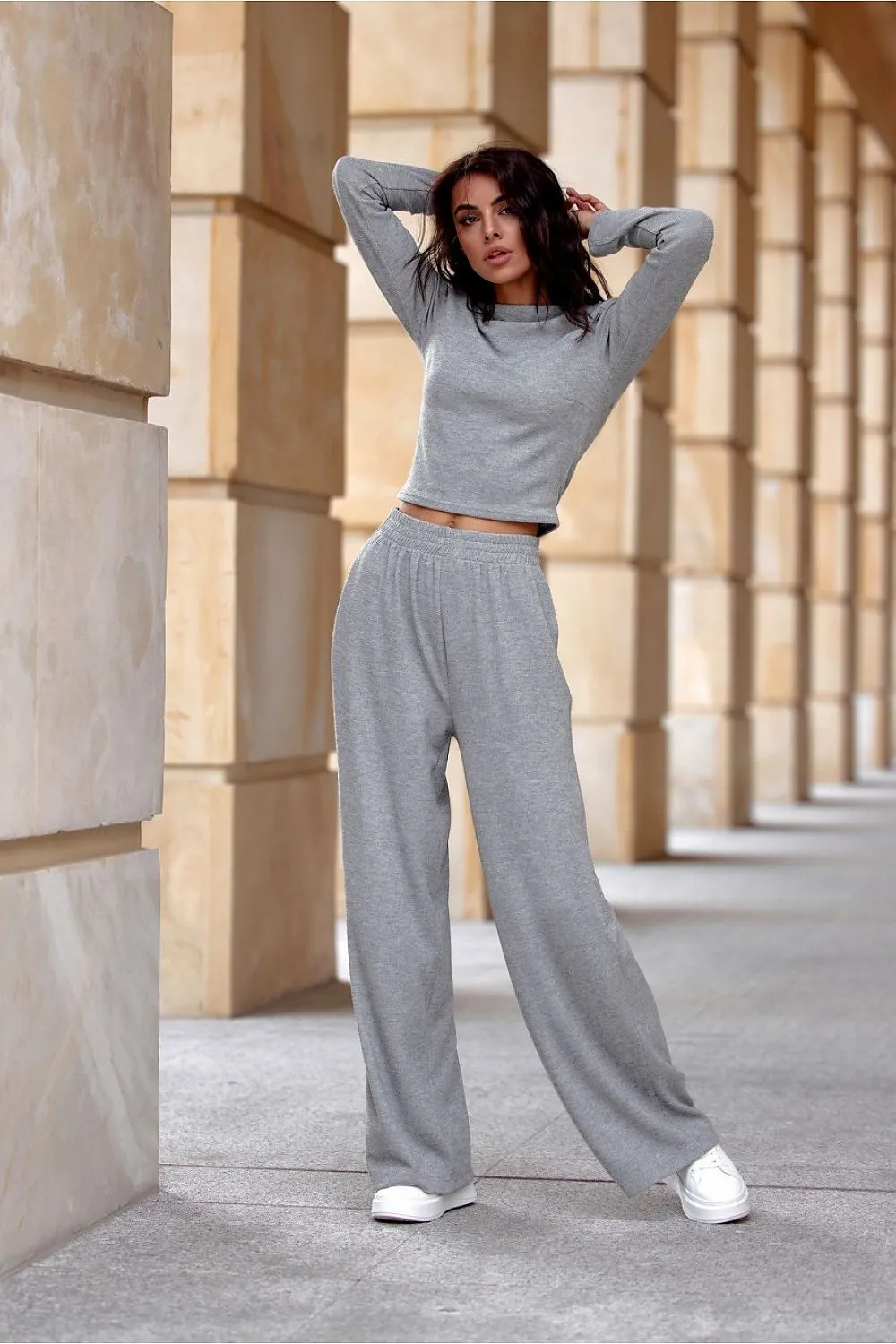 Boat-Neck Knit Blouse Elegance
