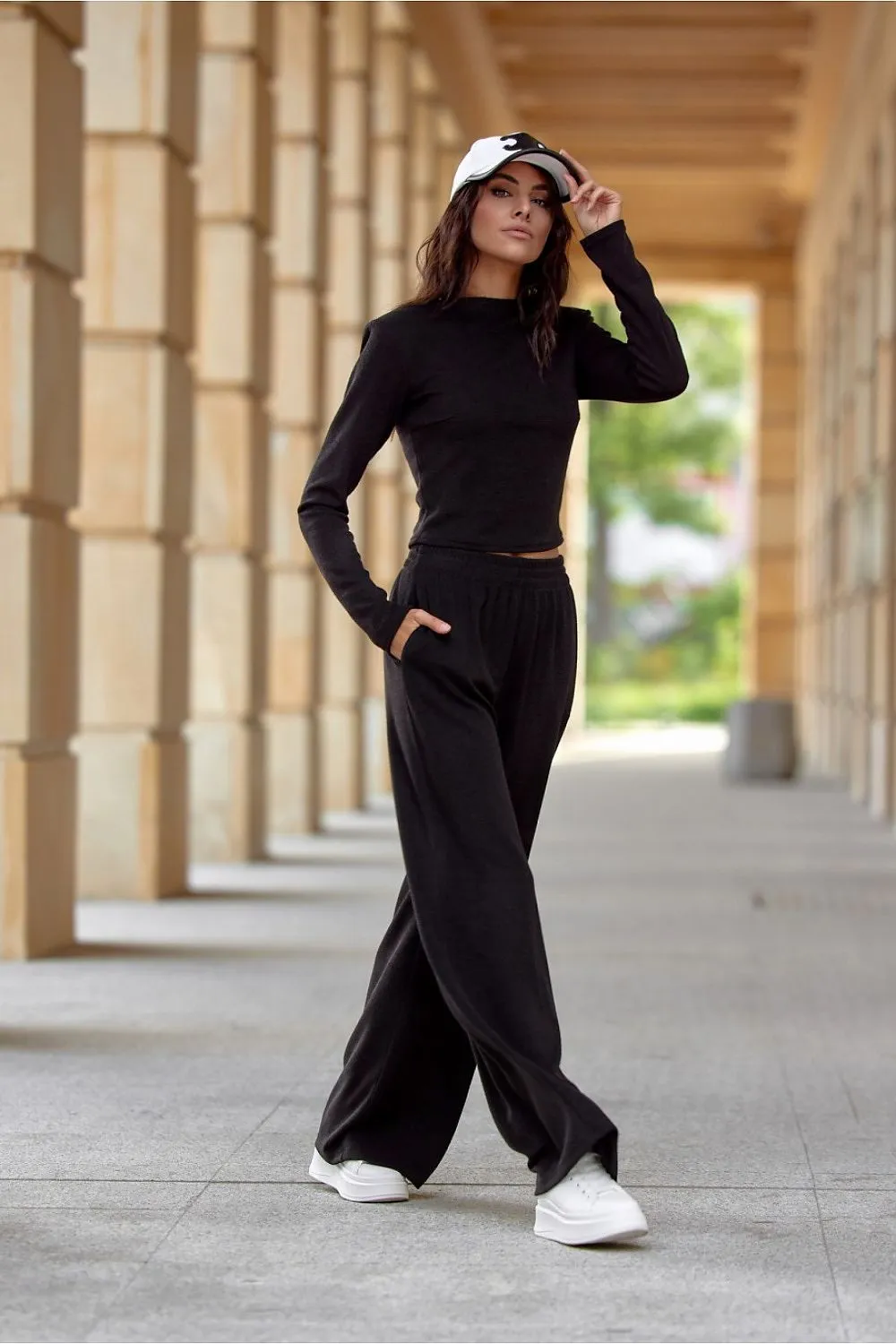 Boat-Neck Knit Blouse Elegance
