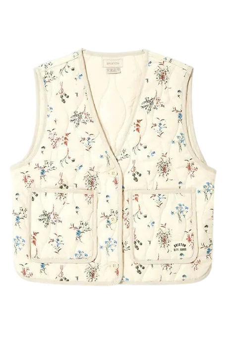 BRIXTON W FIELD FLORAL QUILTED VEST