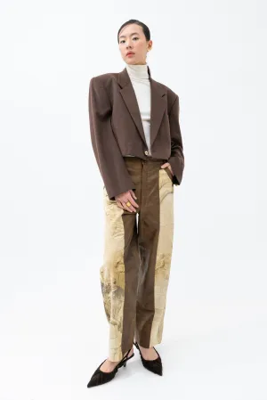 BROWN WOOL BLAZER