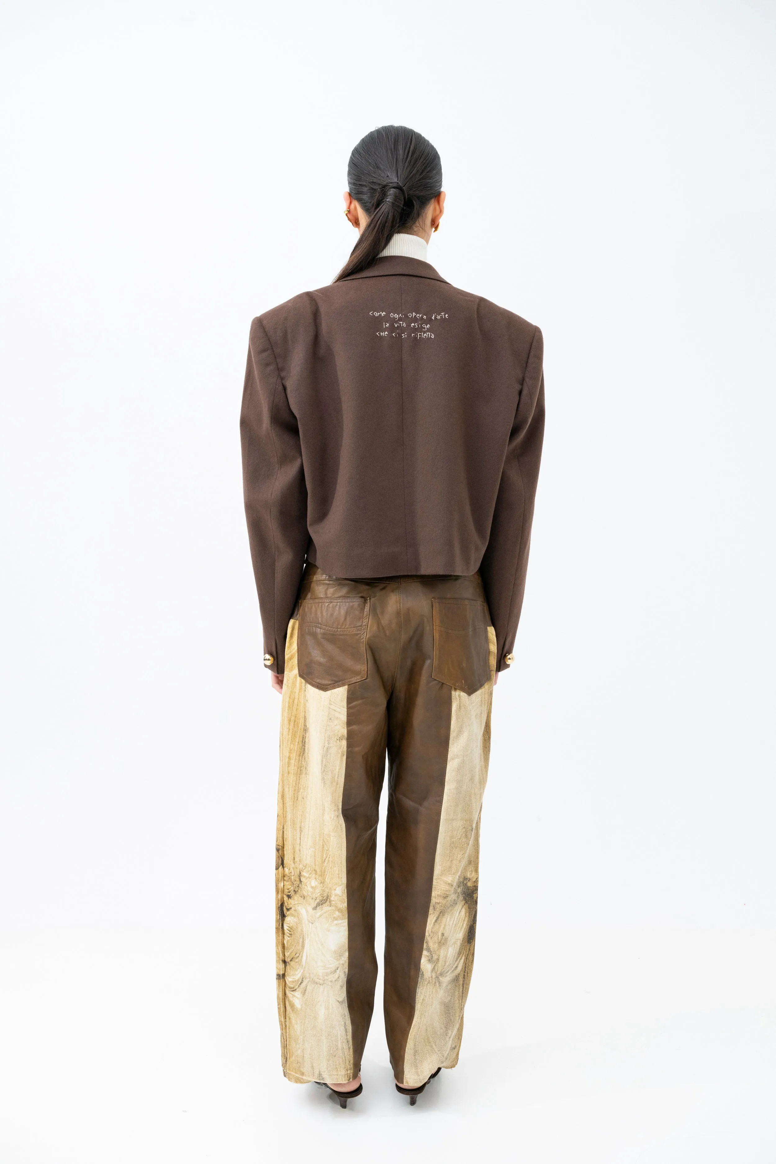 BROWN WOOL BLAZER