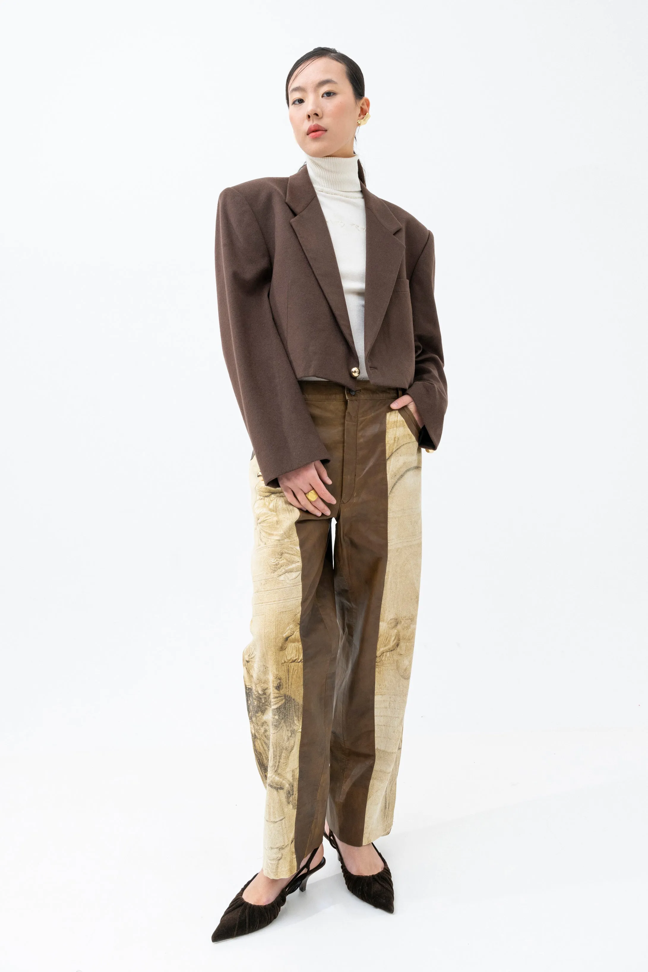 BROWN WOOL BLAZER