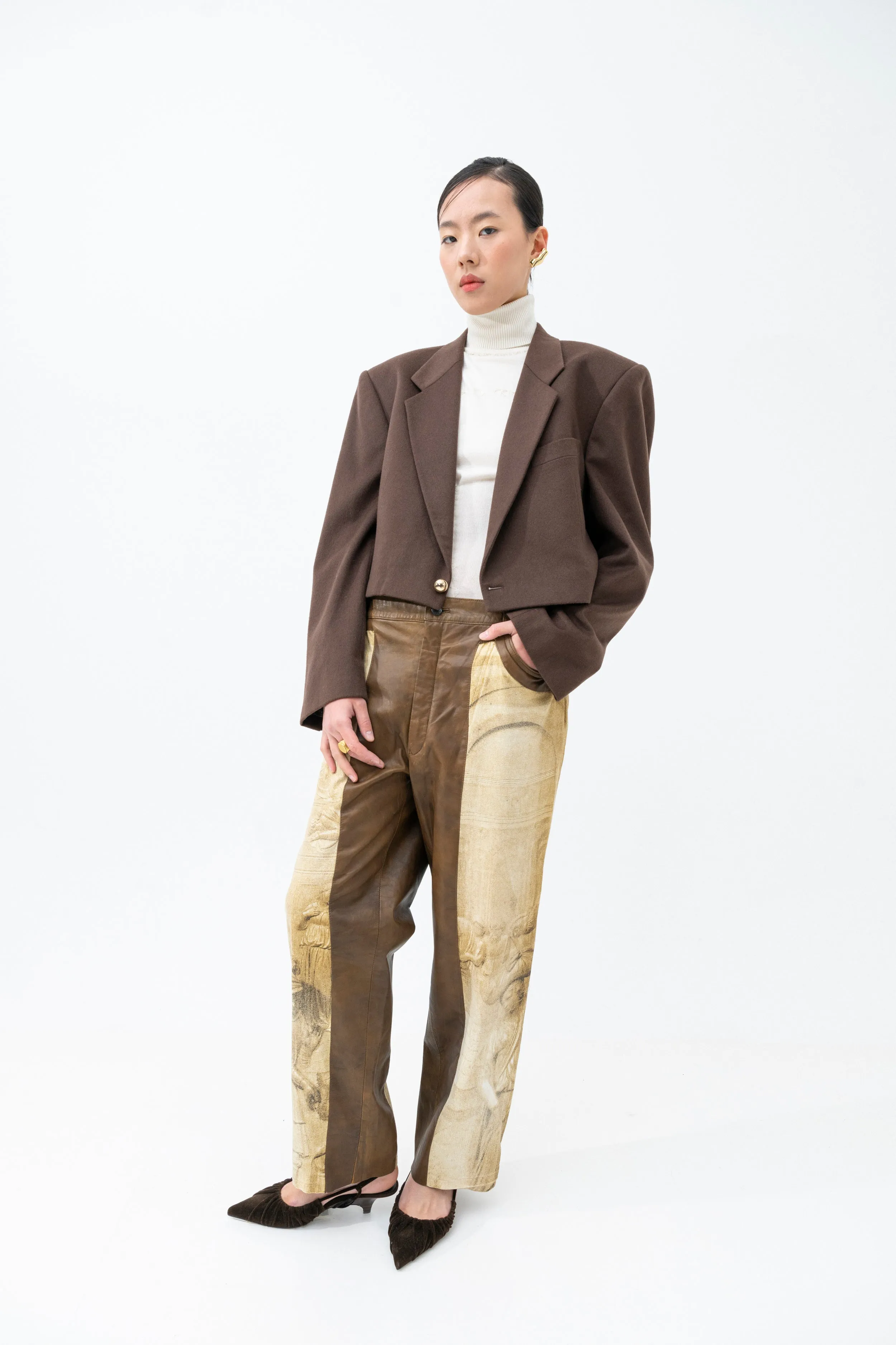 BROWN WOOL BLAZER